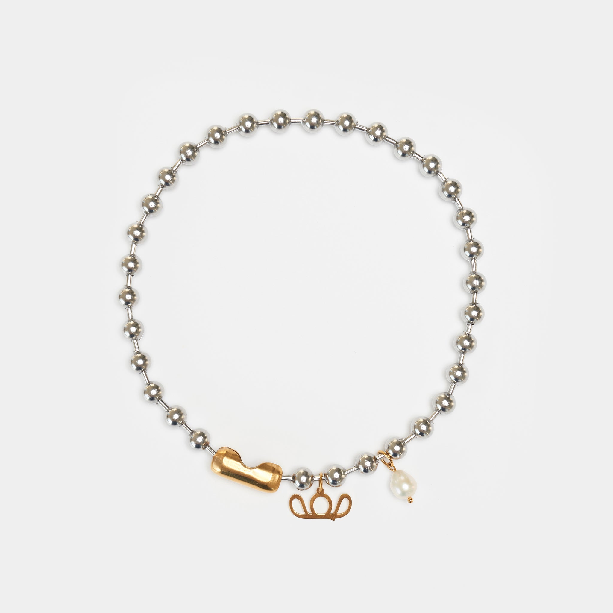 Bicolor Labelled Ball Chain Necklace – LABELLED Jewellery