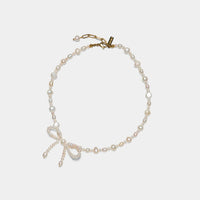 Pearly Bow Choker