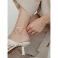 Initial Tiny Rice Bracelet