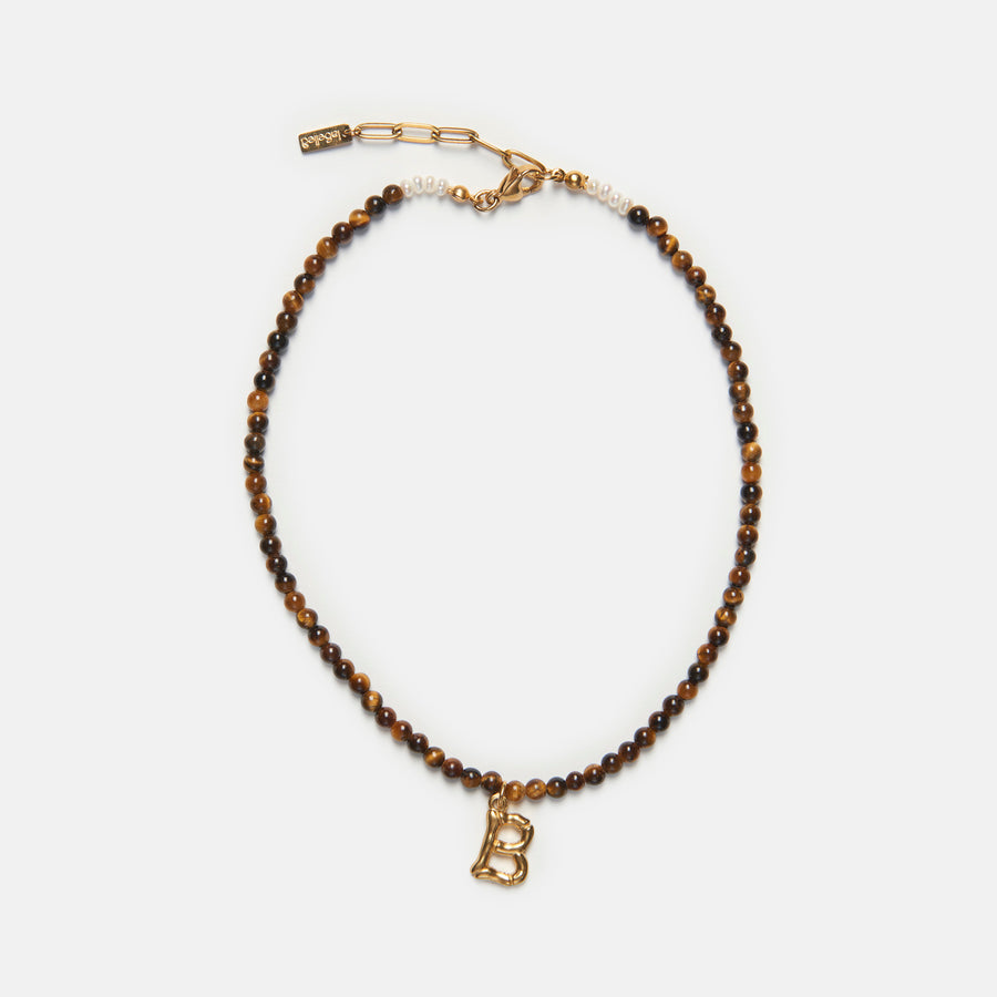 Initial Tiger’s Eye Choker