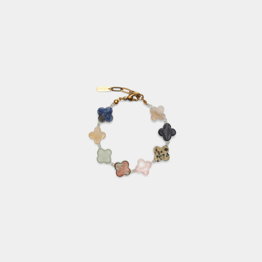 Gemstone Clover Bracelet