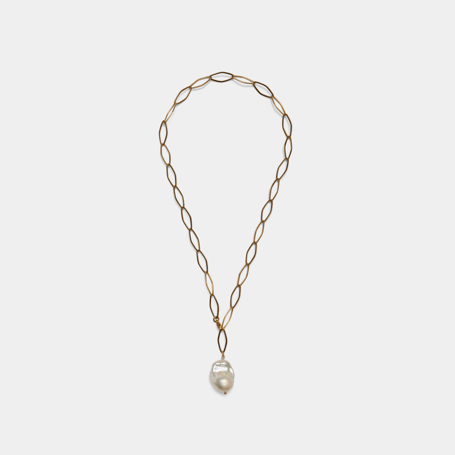 Rhombus Baroque Chain Necklace