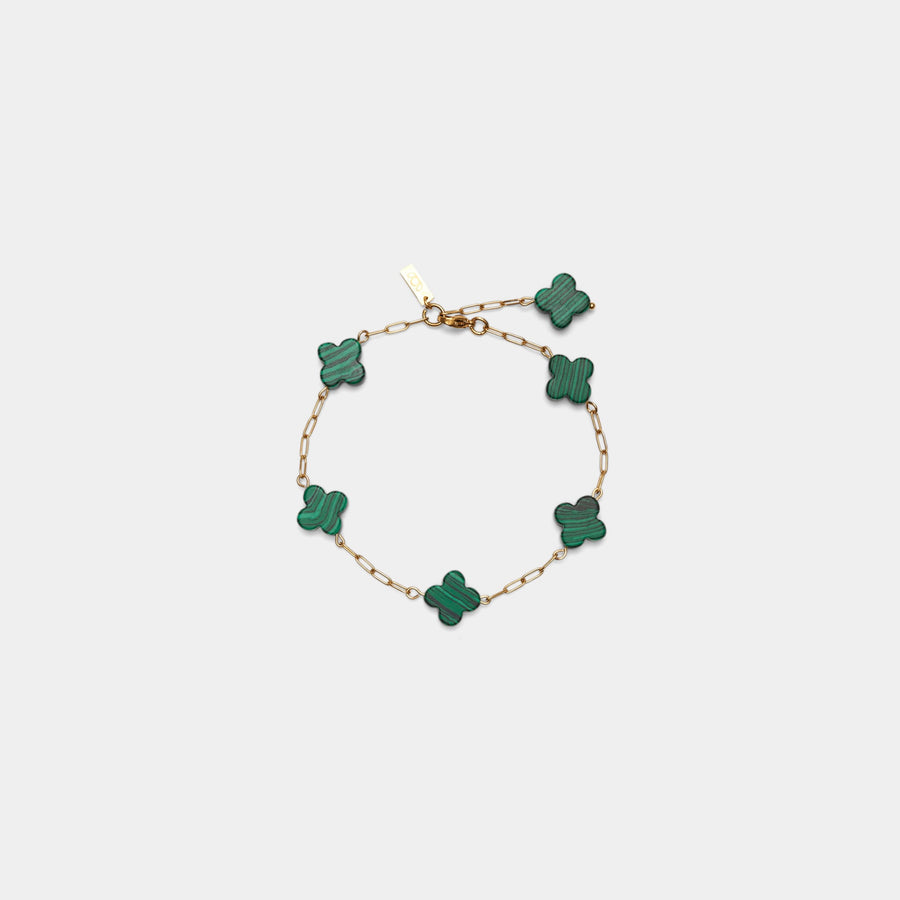 Green Clover Chain Anklet