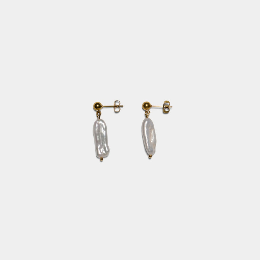 Biwa Pearl Earrings