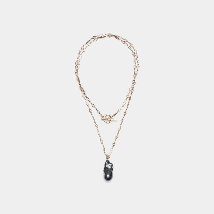 Baroque Wrap Chain Necklace