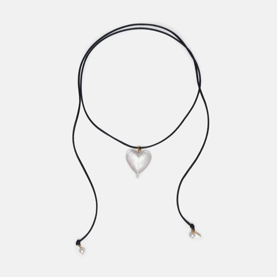 Shelly Heart Wrap Necklace