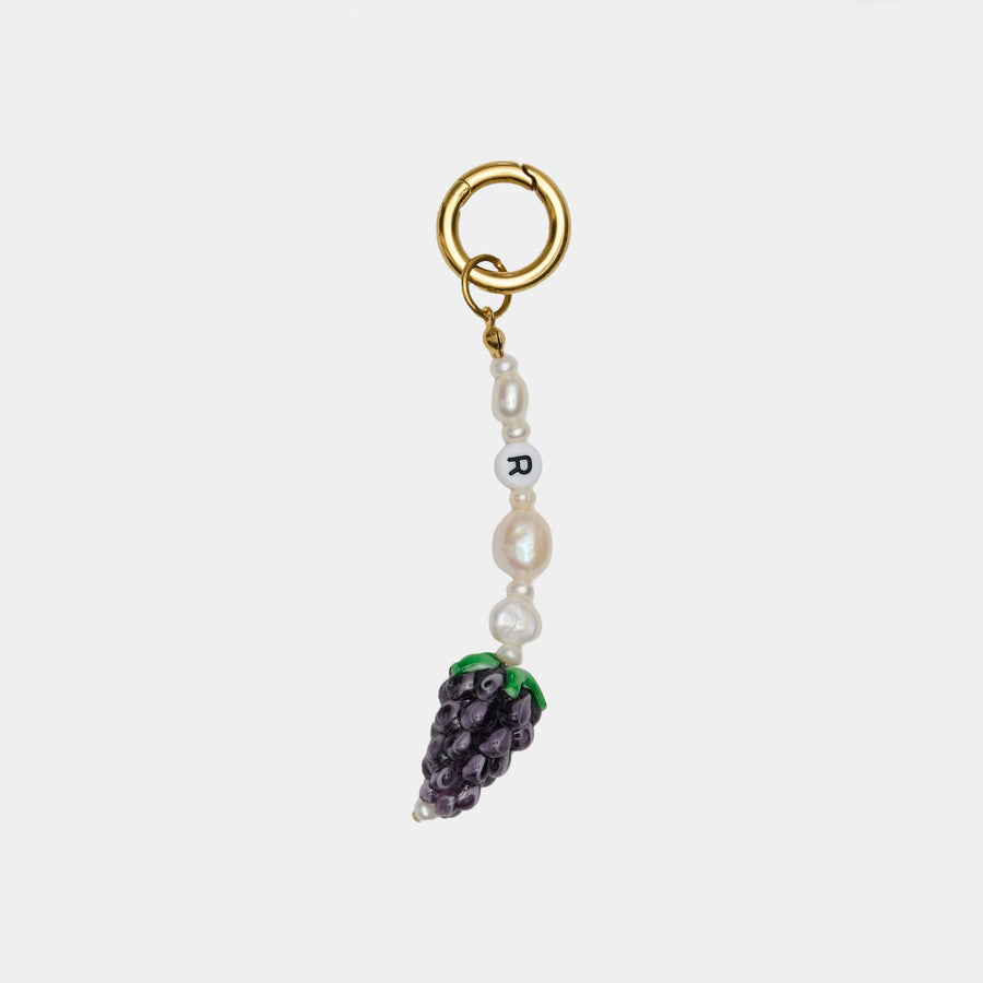 Personalized Grape Pearl Charm