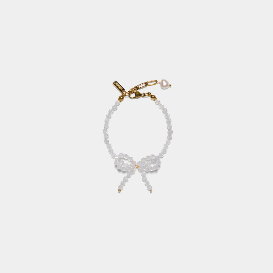 White Crystal Bow Bracelet