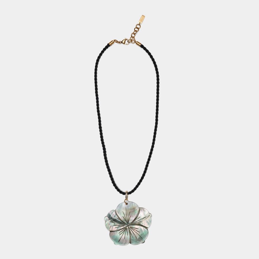 Shelly Flower Cord Necklace