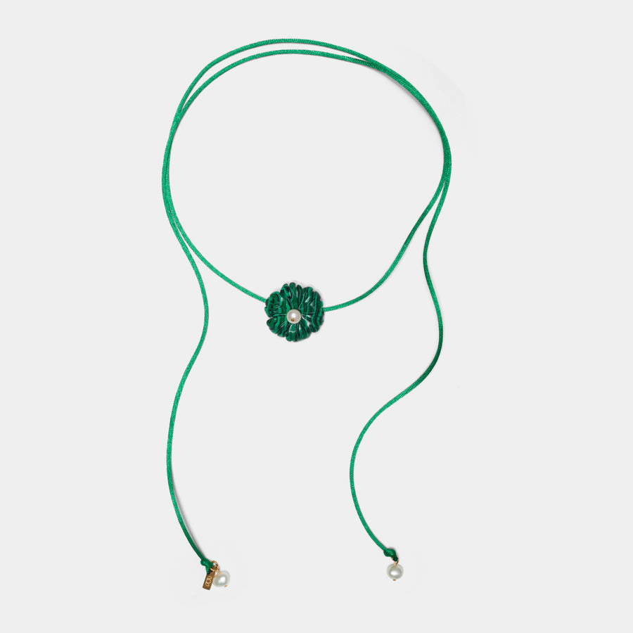 Malachite Flower Necklace