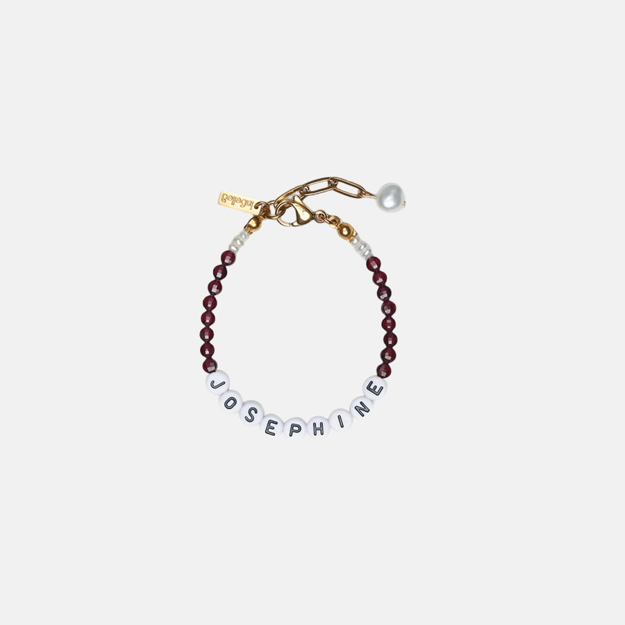 Personalized Red Garnet Bracelet