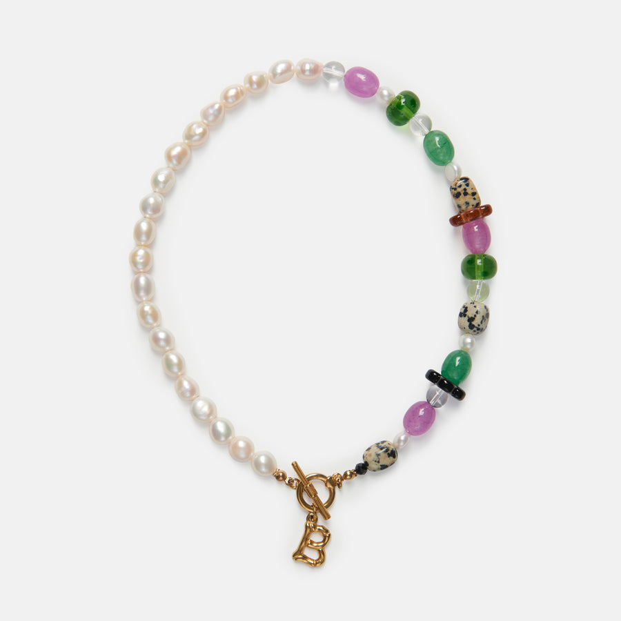 Initial Aurora Pearl Choker
