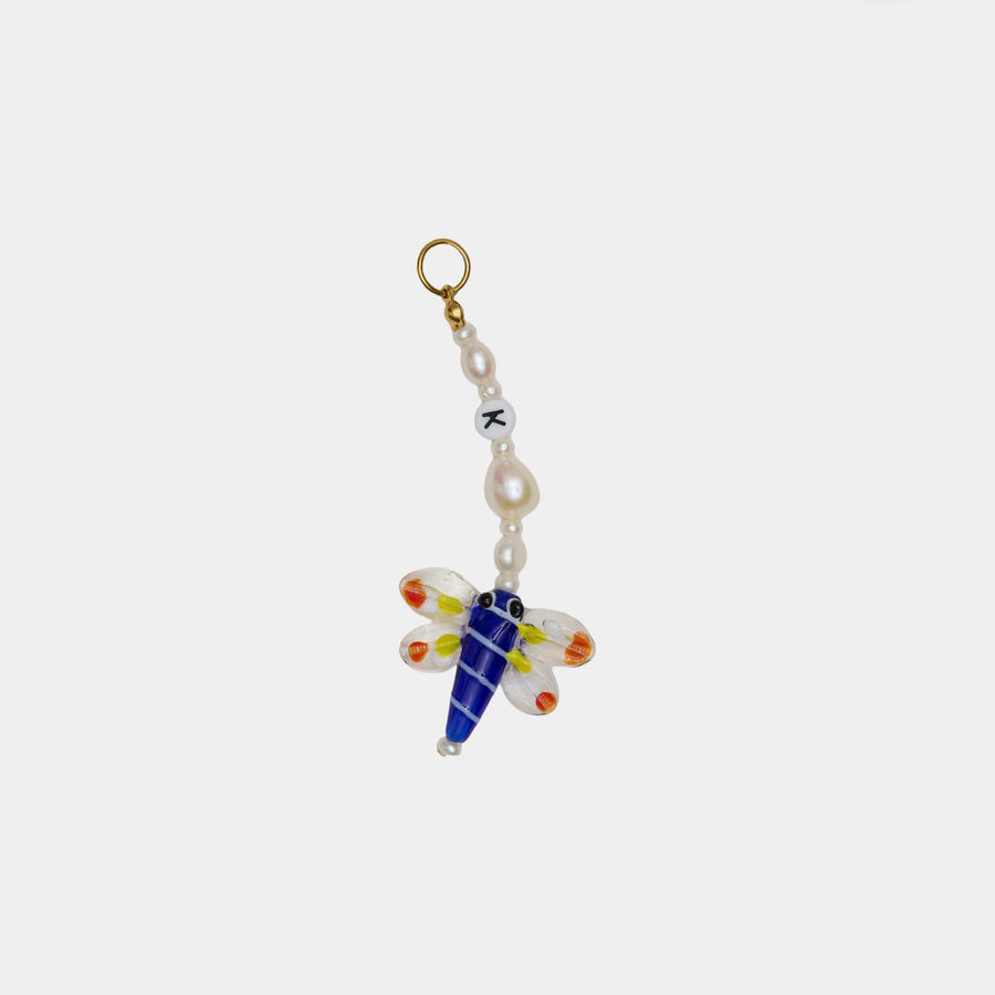 Personalized Dragonfly Pearl Charm