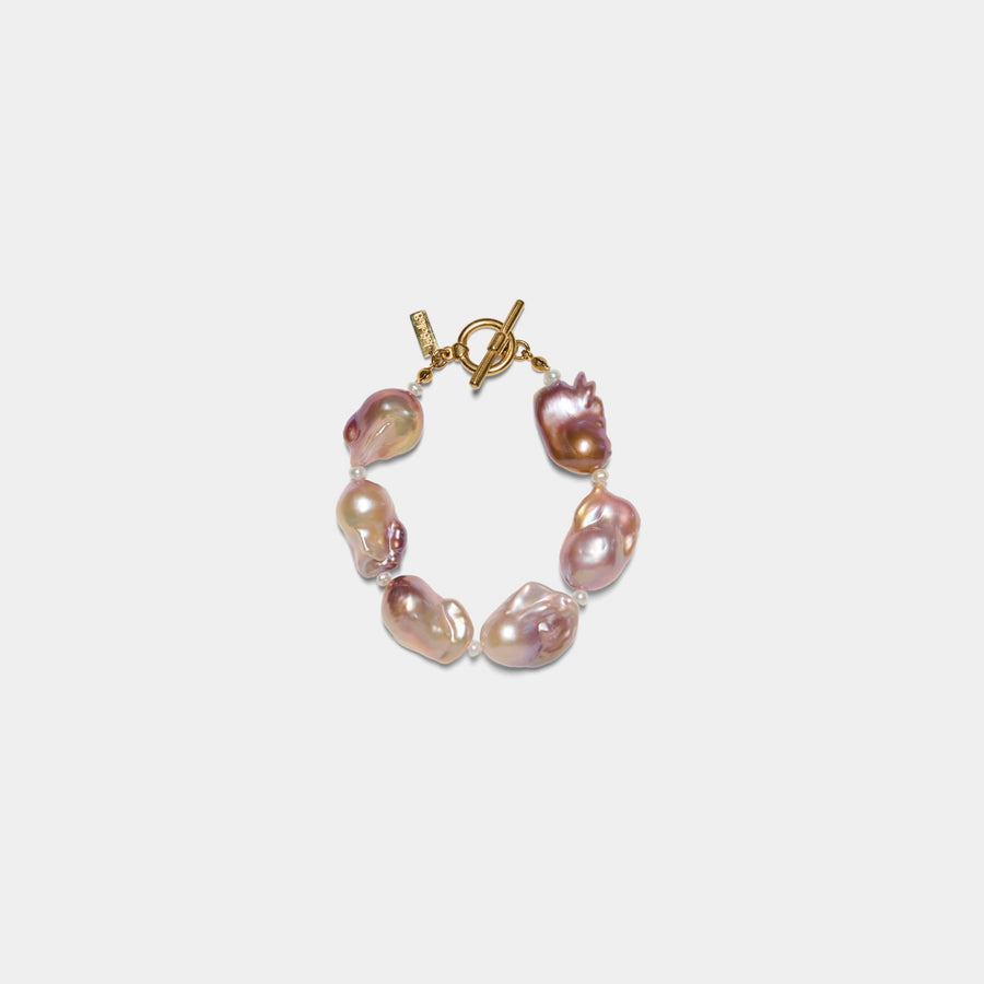 Pink Large Baroque Bracelet