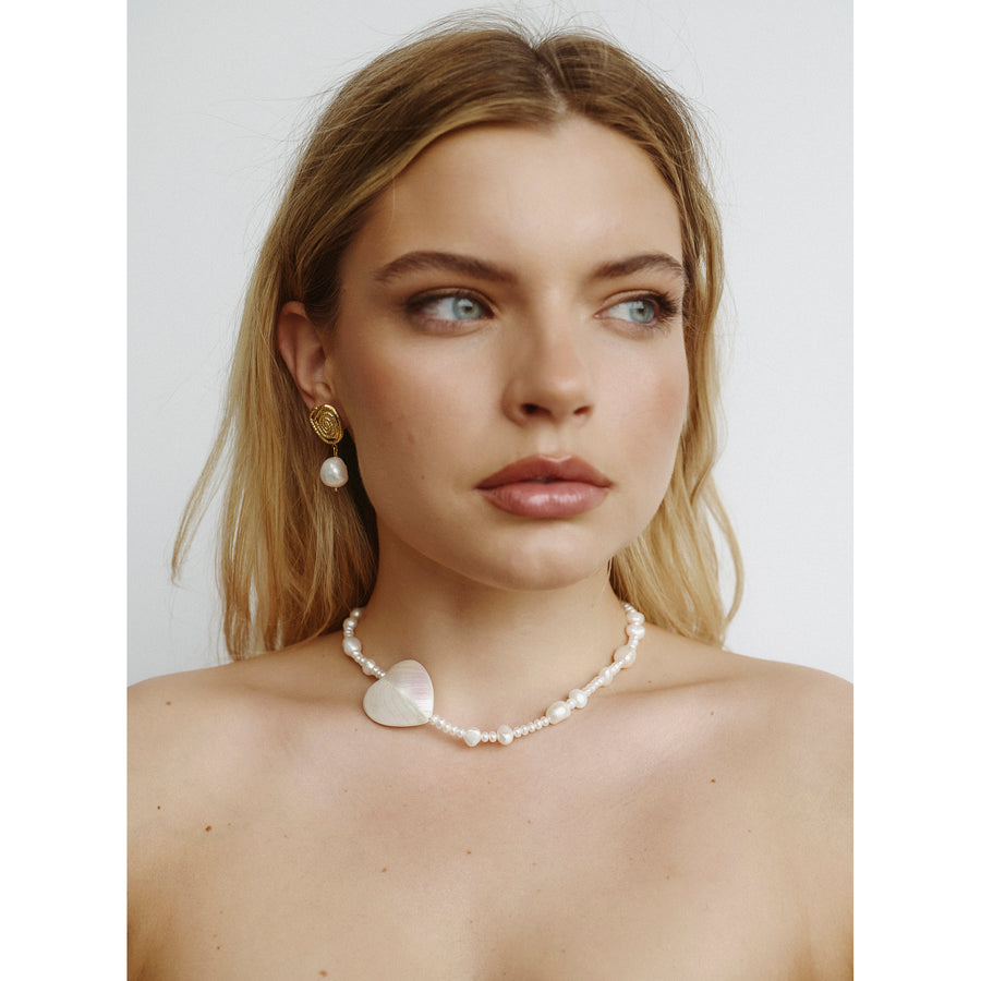 Spiral Pearl Earrings