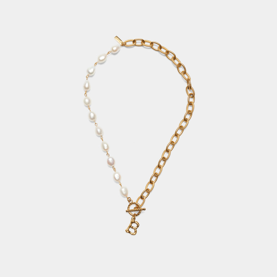 Initial Pearly Chain Choker