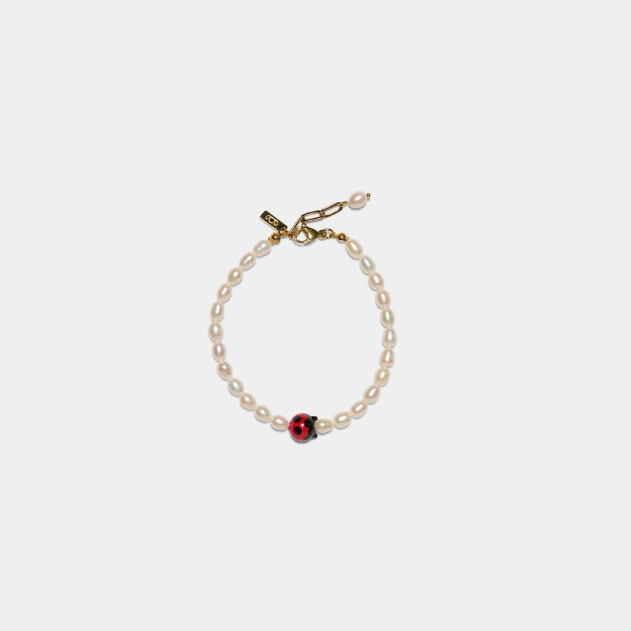 Ladybird Pearl Anklet