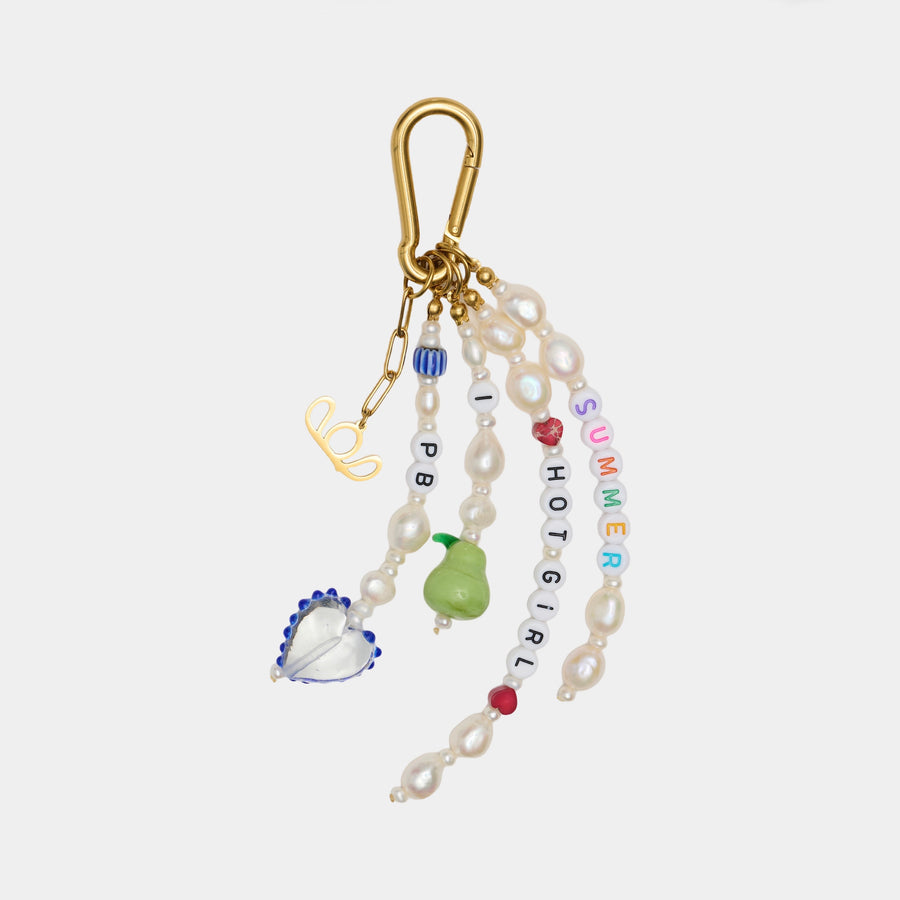 Personalized Mykonos Heart Pearl Charm