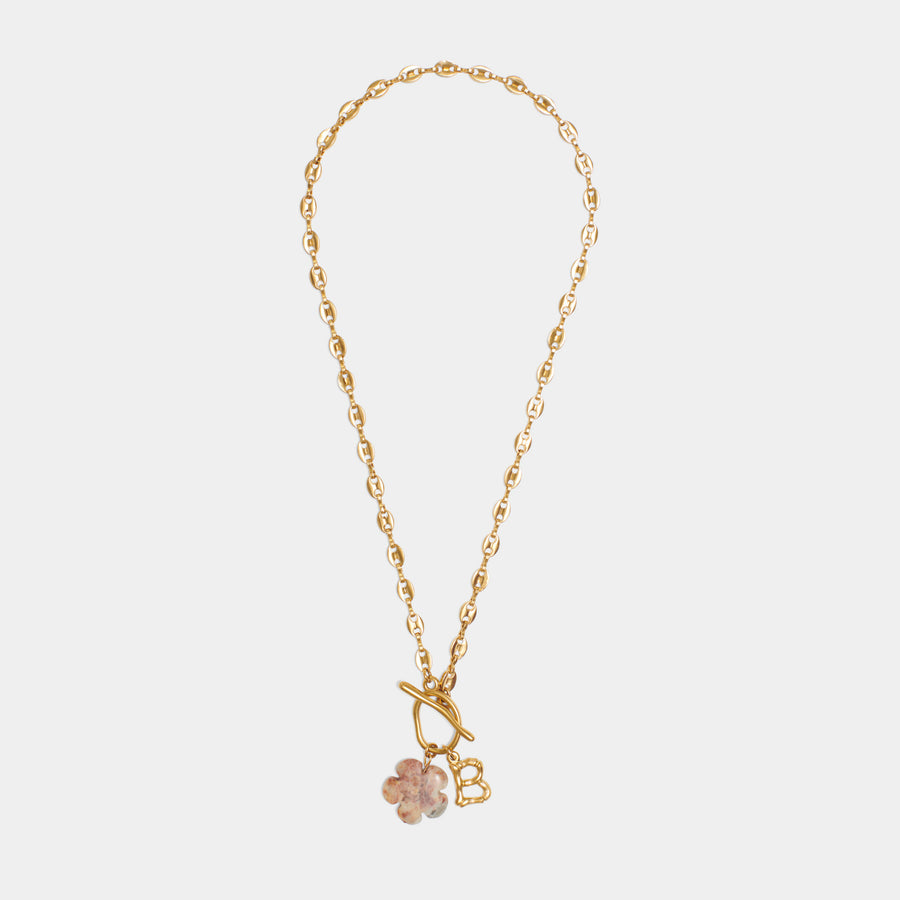 Flora Initial Chain Necklace