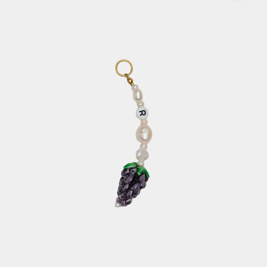 Personalized Grape Pearl Charm