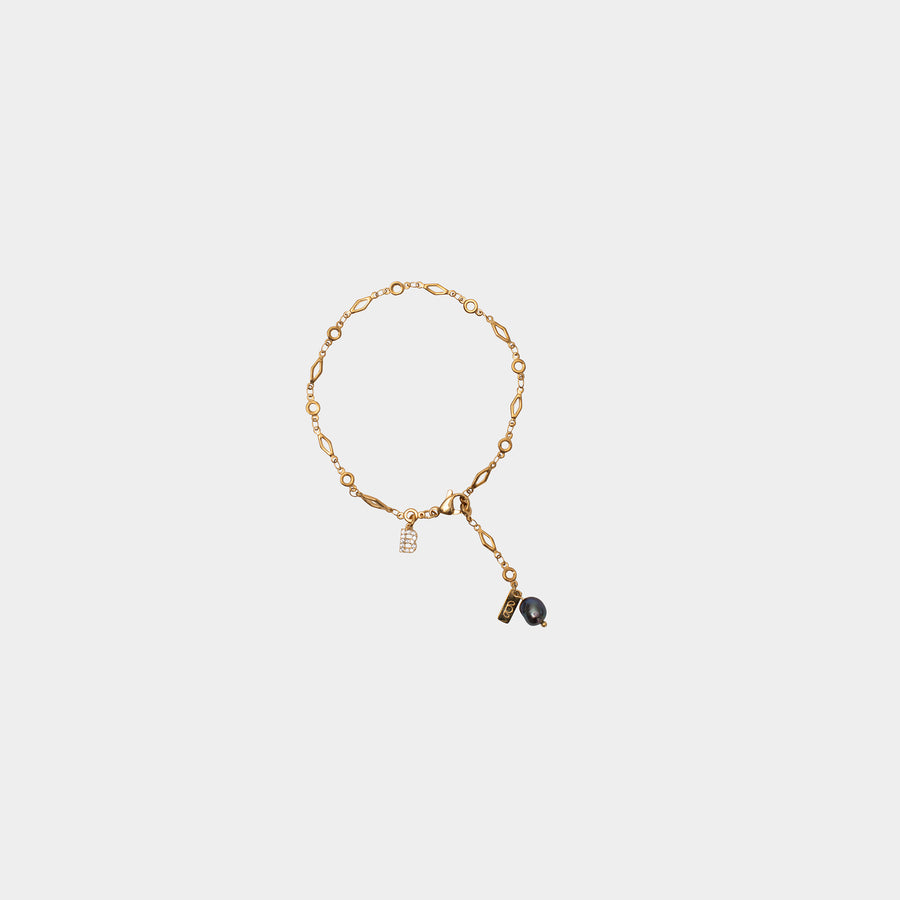Initial Moon Anklet