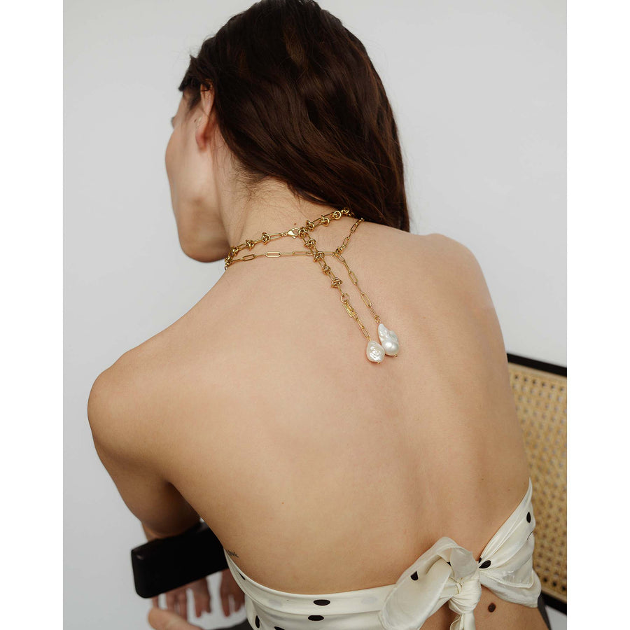 Adjustable Baroque Chain Necklace
