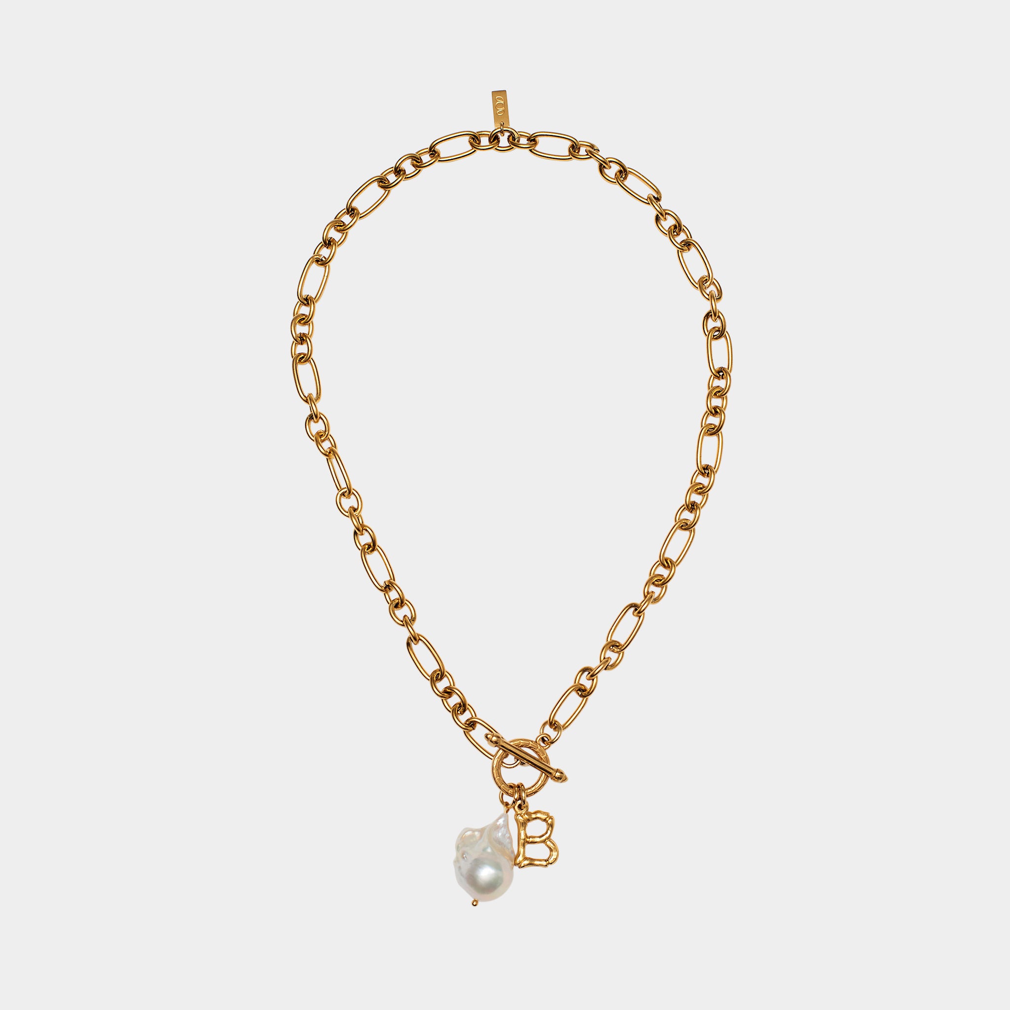 Initial Baroque Chain Necklace – LABELLED Jewellery