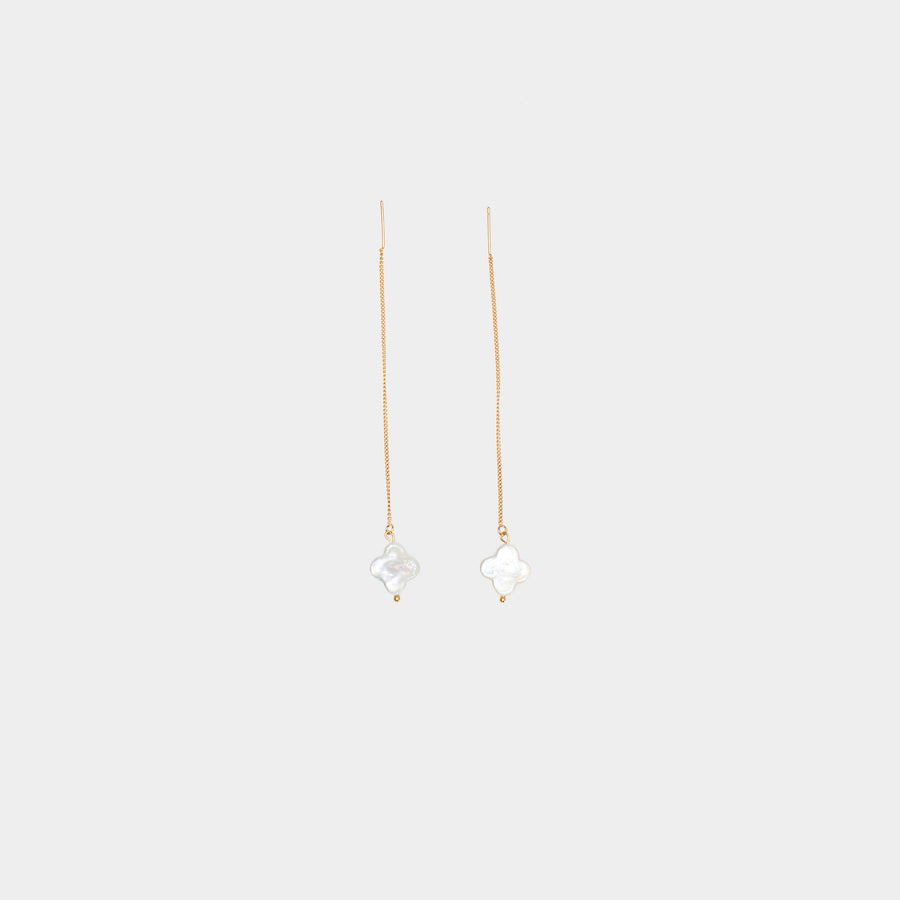 leaf shape pearl dangle chain earrings_fülbevaló.jpg